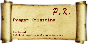 Prager Krisztina névjegykártya